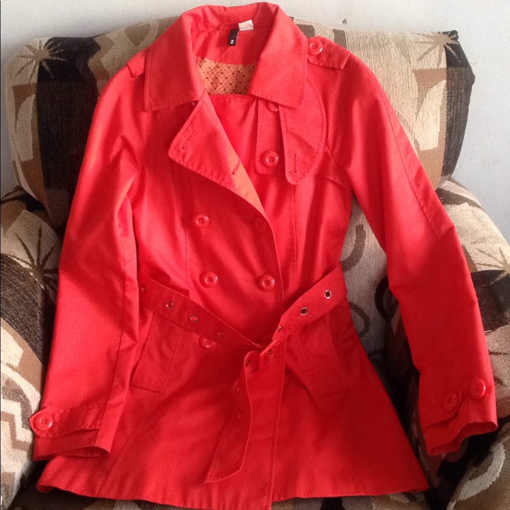 Orange Trench Coat